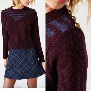 Alice & UO Maroon Sweater. Size Small